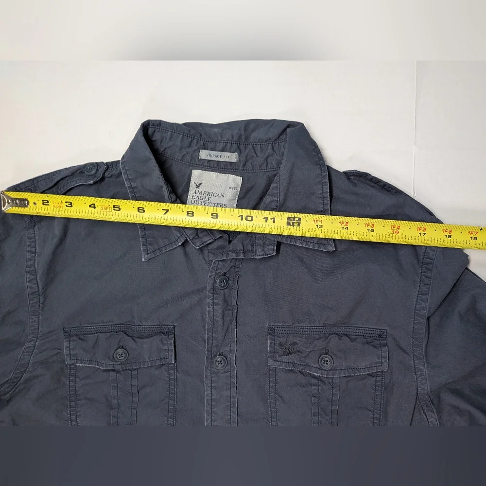 American Eagle Men's Vintage Fit Button Up - Picture 7 of 12